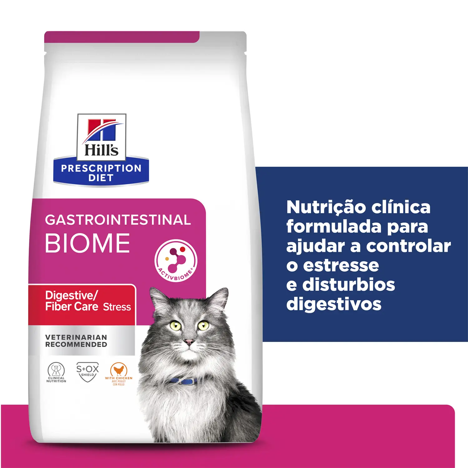 Ração Hill's Prescription Diet GI Biome Stress para Gatos Adultos Gastrointestinal Ração Hill's Prescription Diet GI Biome Stress para Gatos Adultos Gastrointestinal